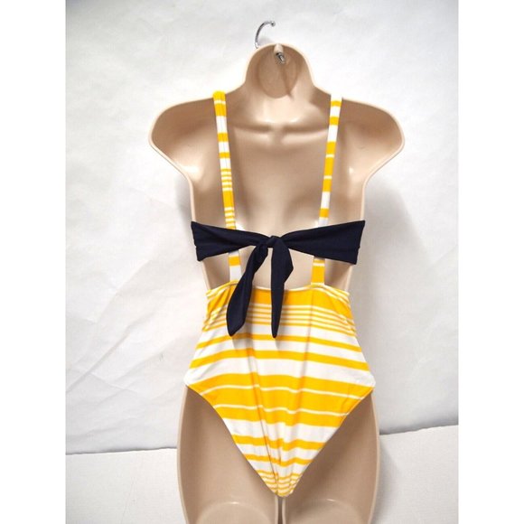 Aerie American Eagle Womens Swimsuit S One-Piece Full Coverage Layered Yellow - Picture 5 of 7